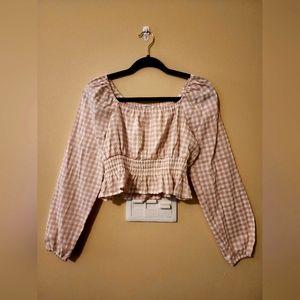Crop top, size S, color light pink